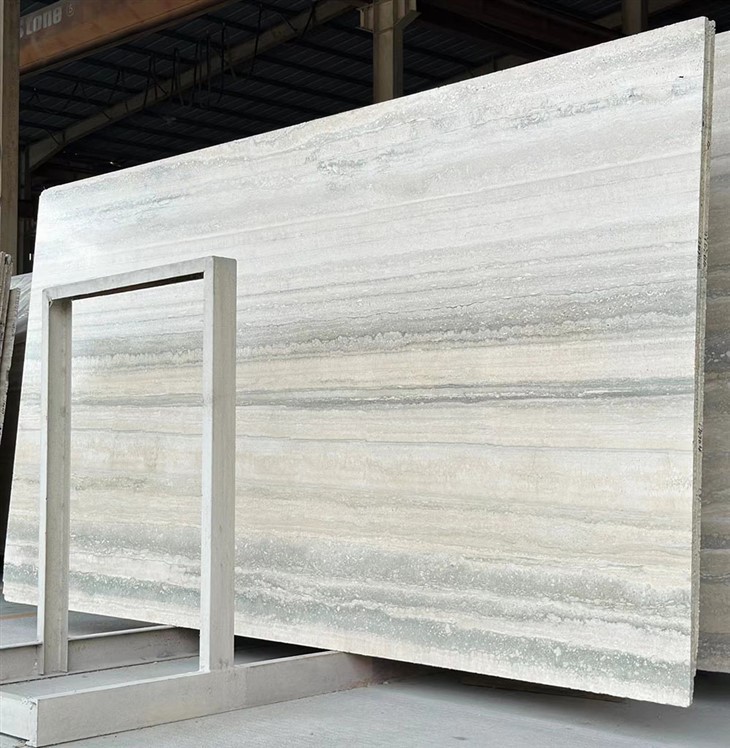 silver gray travertine